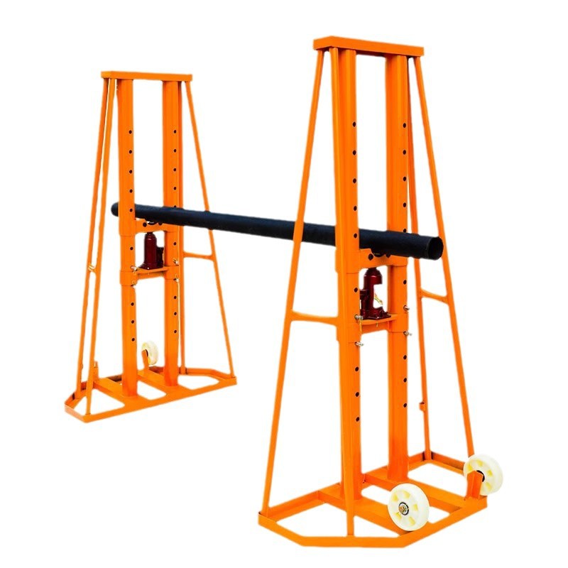Heavy Equipment Jack - 重荷重ジャッキ 油圧式架線装置 接地調整式ジャッキスタンド ケーブルドラムスタンド ドラムスタンド ケーブル巻き戻し装置
