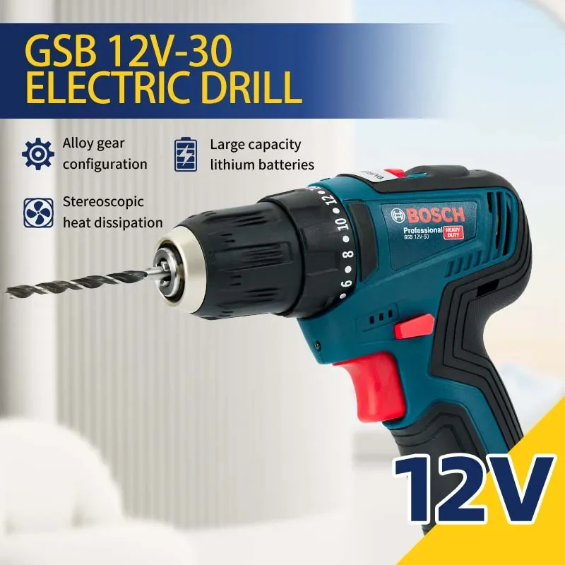 ボッシュ GSB 12V-30 プロフェッショナル電動ドリル - Heavy Equipment Bucket のレビューと価格